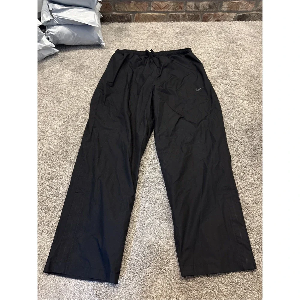 NIKE GOLF Storm Fit Black Pants 619903 Size 2XL / XXL Zipper Lower Legs EUC